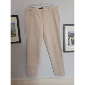 LAFAYETTE 148 NEW YORK Mercer Beige Slim Leg Pants Women's Size 12